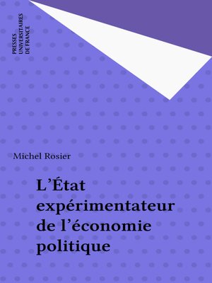 cover image of L'État expérimentateur de l'économie politique
